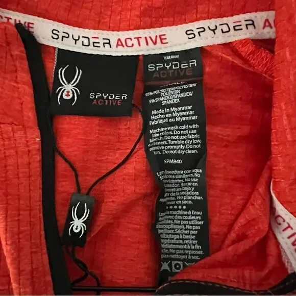 š Spyder Menās Mockneck RaglanāSleeveāPoloāsizeāSmall - Picture 10 of 14